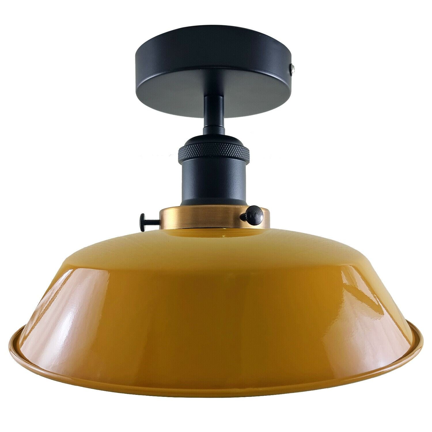 Modern Industrial Ceiling Light Fitting Flush Mount Light Metal Shade~1228-20