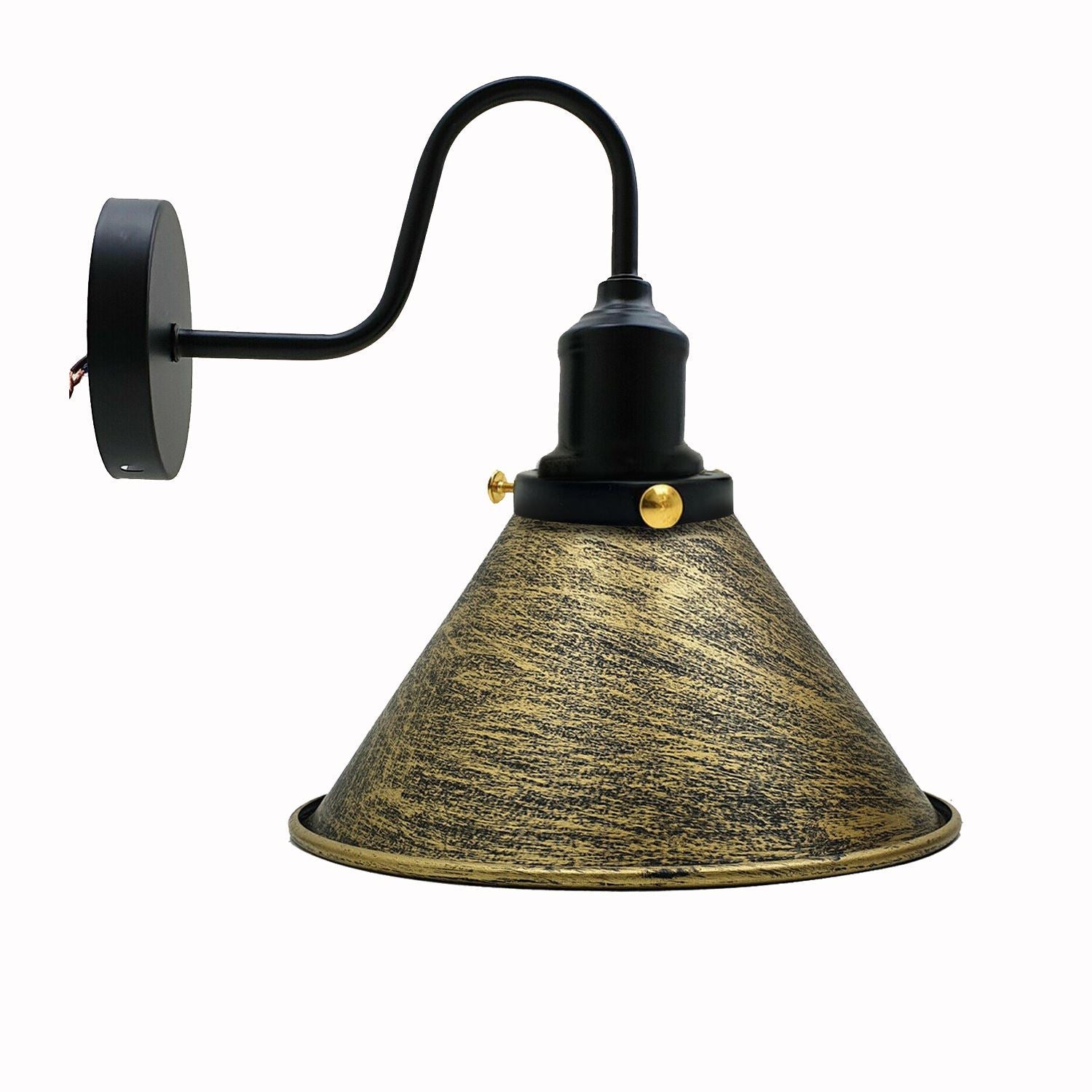 Industrial Metal Wall Light Fitting Vintage Cone shape Wall Sconce~3388-3