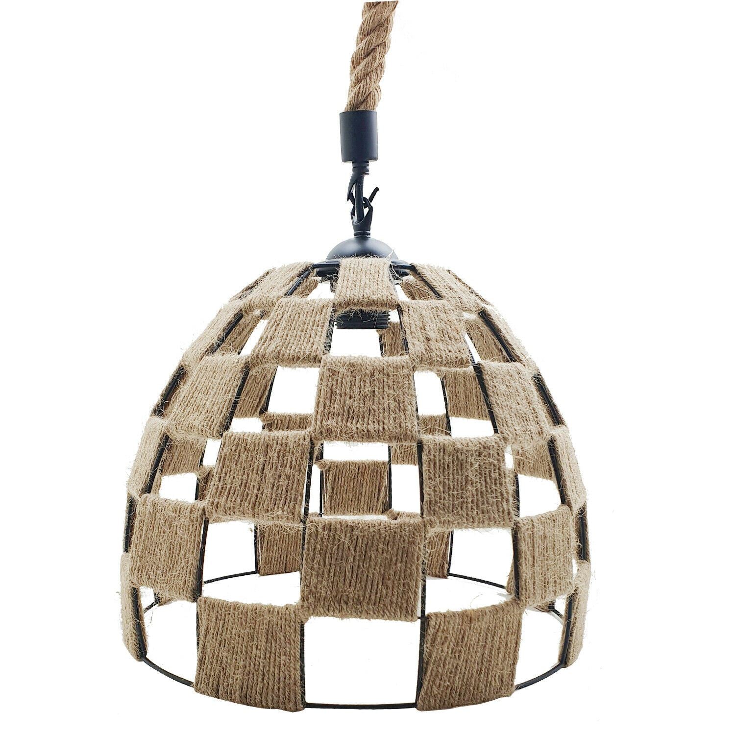 Retro Industrial Vintage Loft Hemp Rope Pendant Ceiling Light Lamp~1132-2