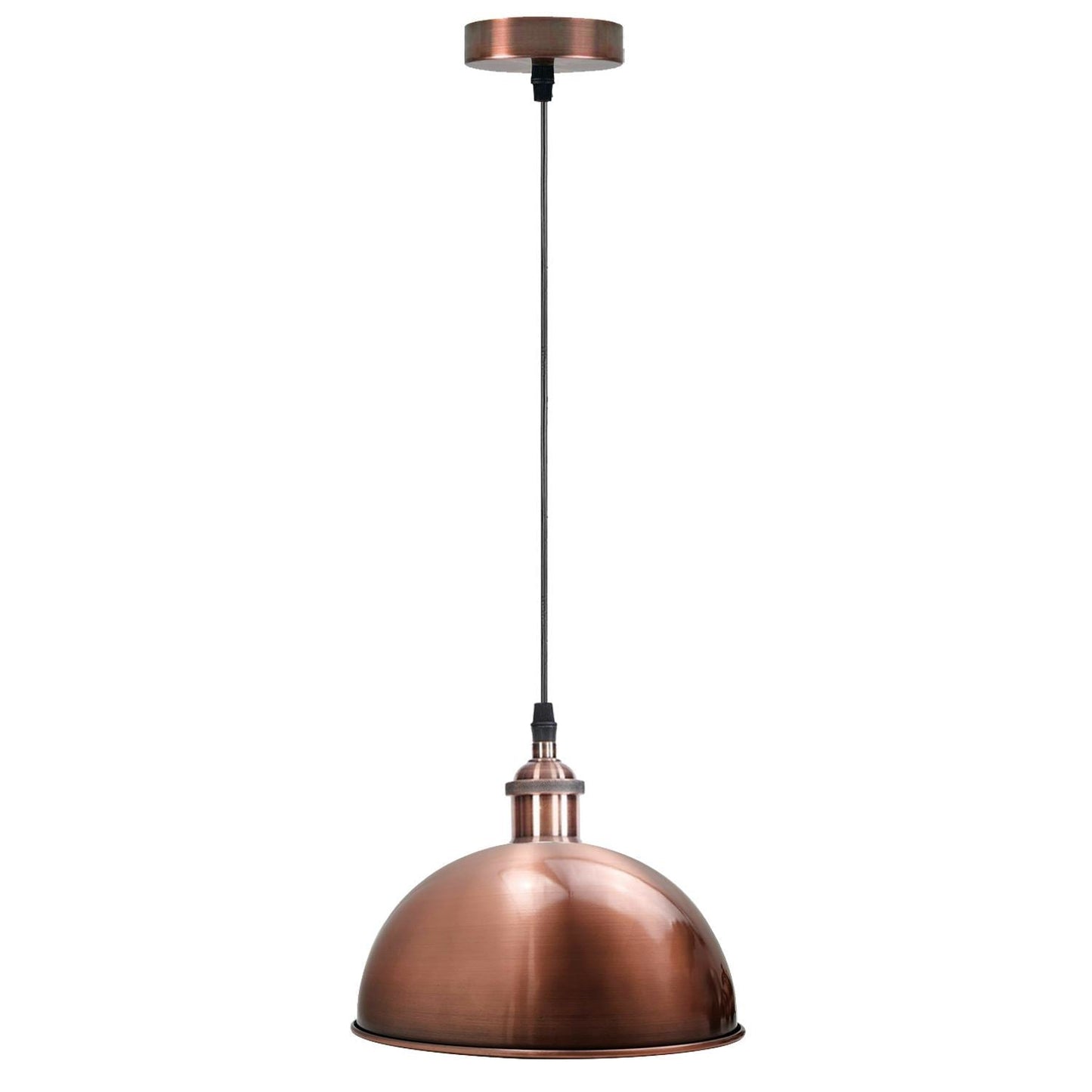 vintage industrial metal retro ceiling pendant light copper shade~1297-0