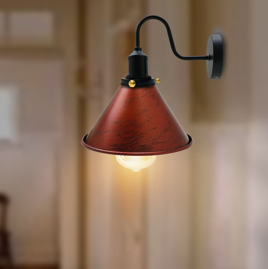 Industrial Metal Wall Light Fitting Vintage Cone shape Wall Sconce~3388-15