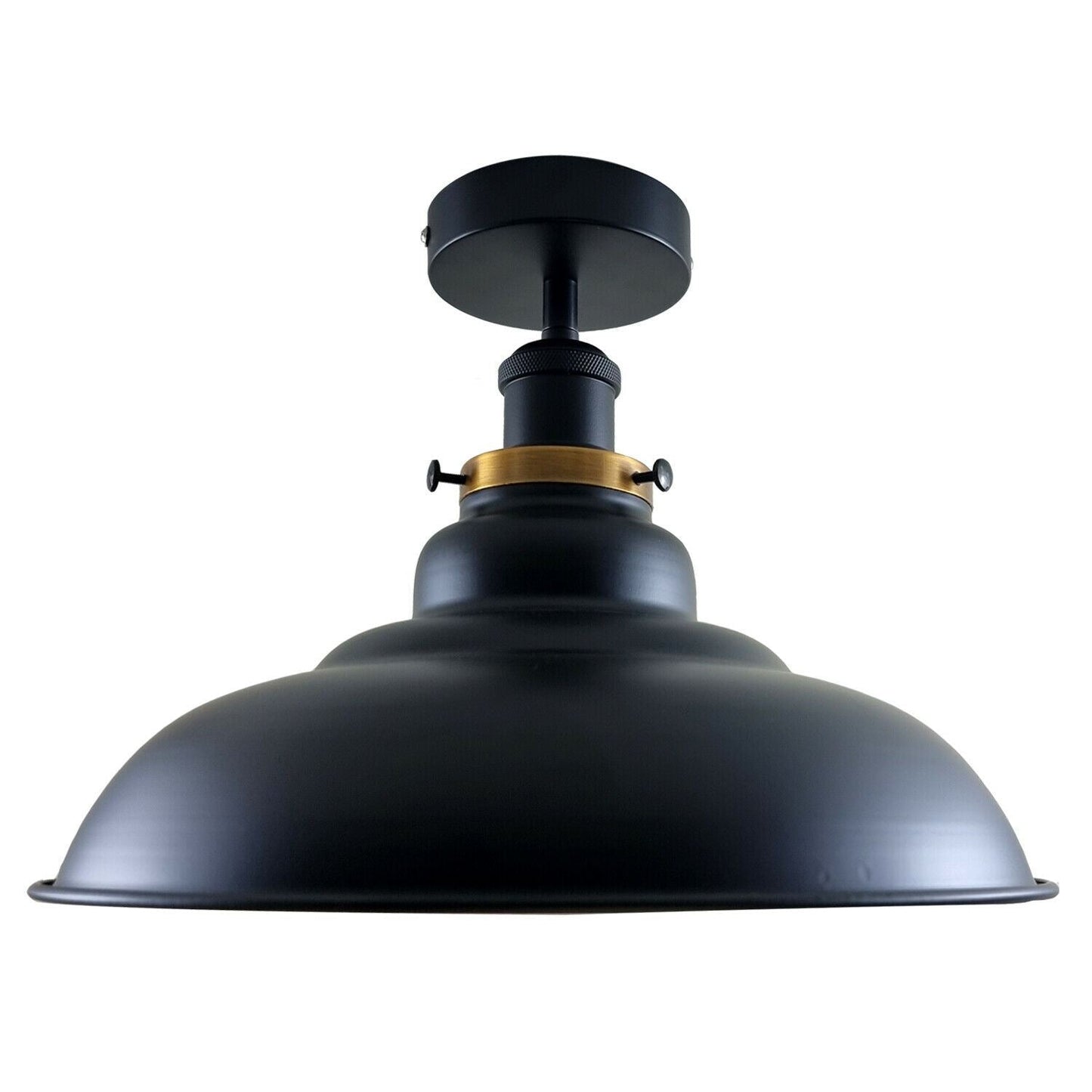 Modern Vintage Industrial Flush Mount Ceiling Light Metal Shape Shade Indoor Light Fitting For Bed room, Kitchen, Living room and Dining room~1238-8