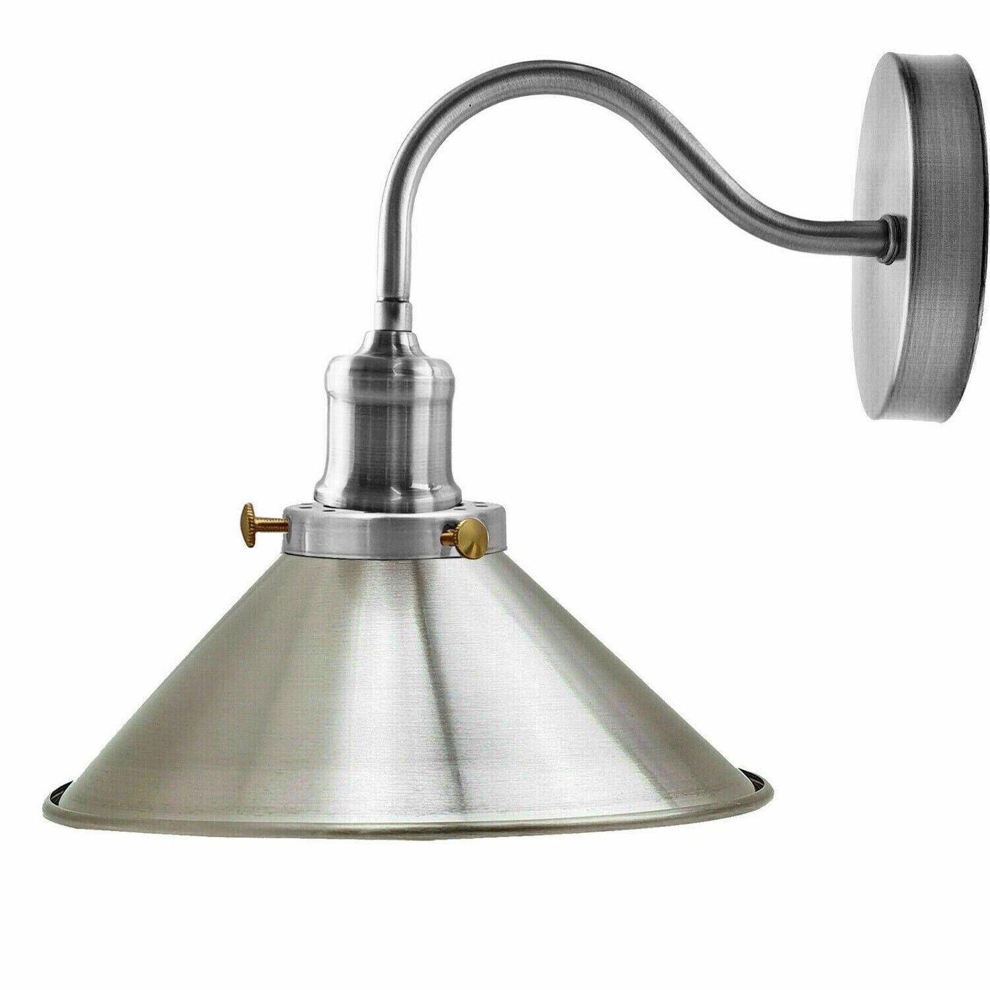 Retro Industrial Swan Neck Wall Light Indoor Sconce Metal Cone Shape Shade For  Basement, Bedroom, Dining Room, Garage~1196-8