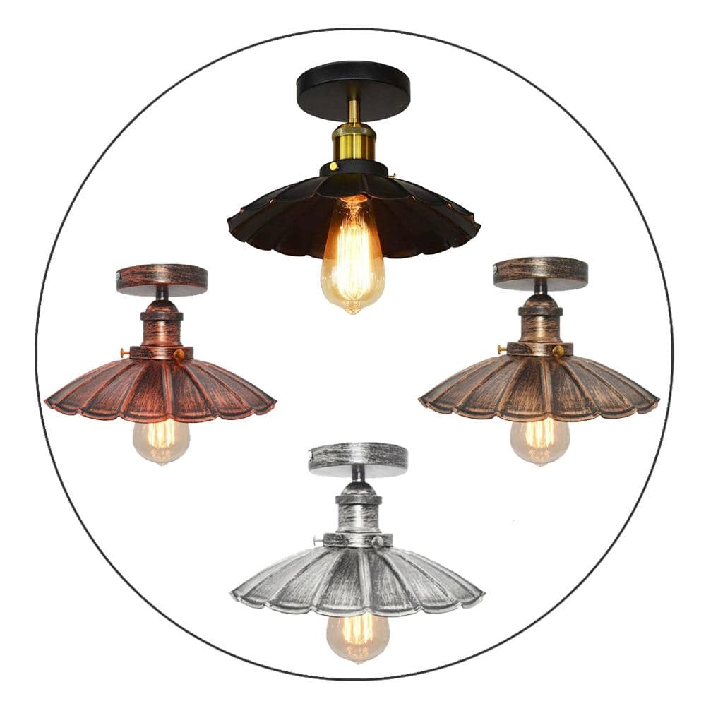 Vintage Retro Industrial Flush Mount Farmhouse Ceiling Light Shade chandelier UK~2225-8