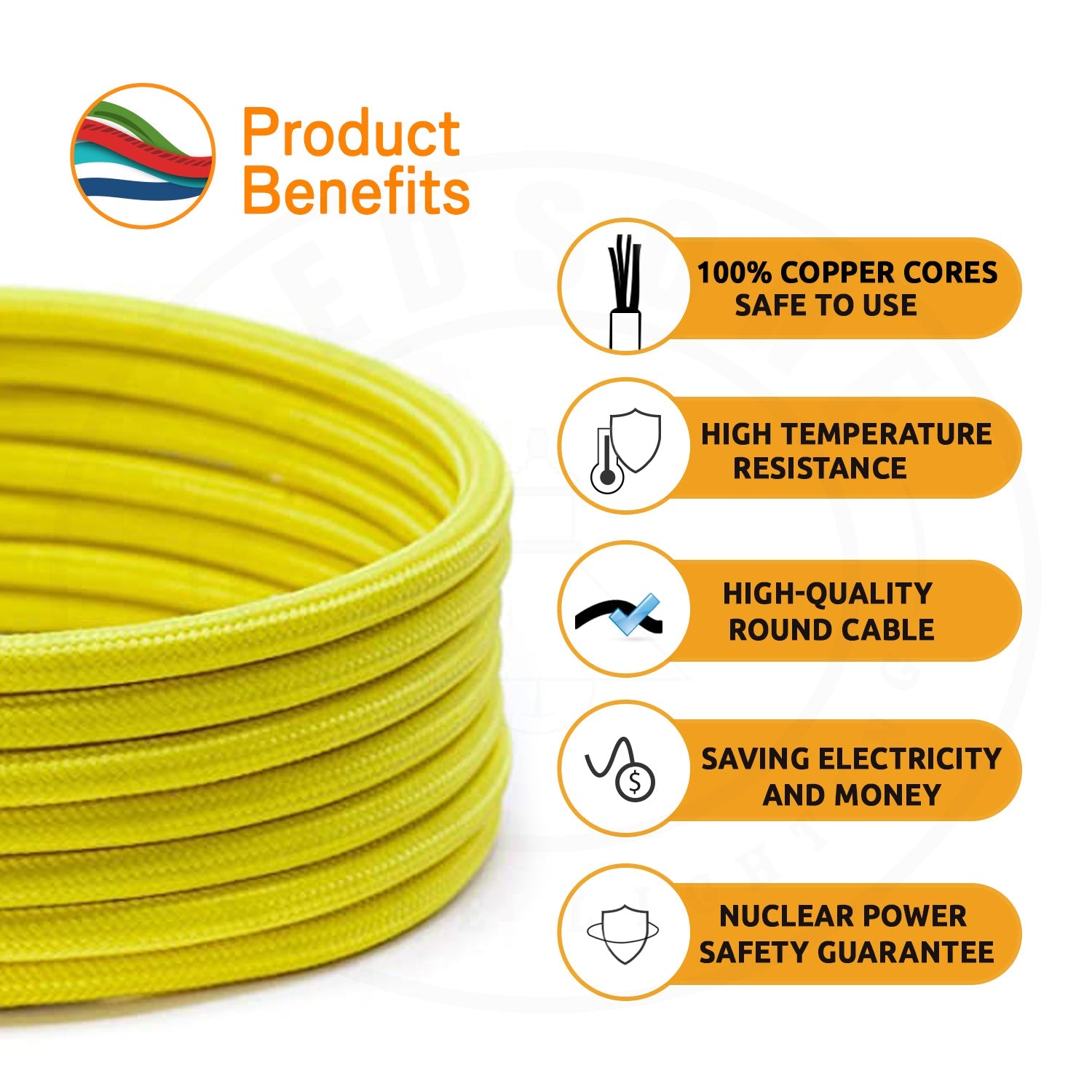 2 core Twisted Italian Braided Cable, Electrical Fabric Flexible Lamp Cable Wire Cord for UK Light~4084-1
