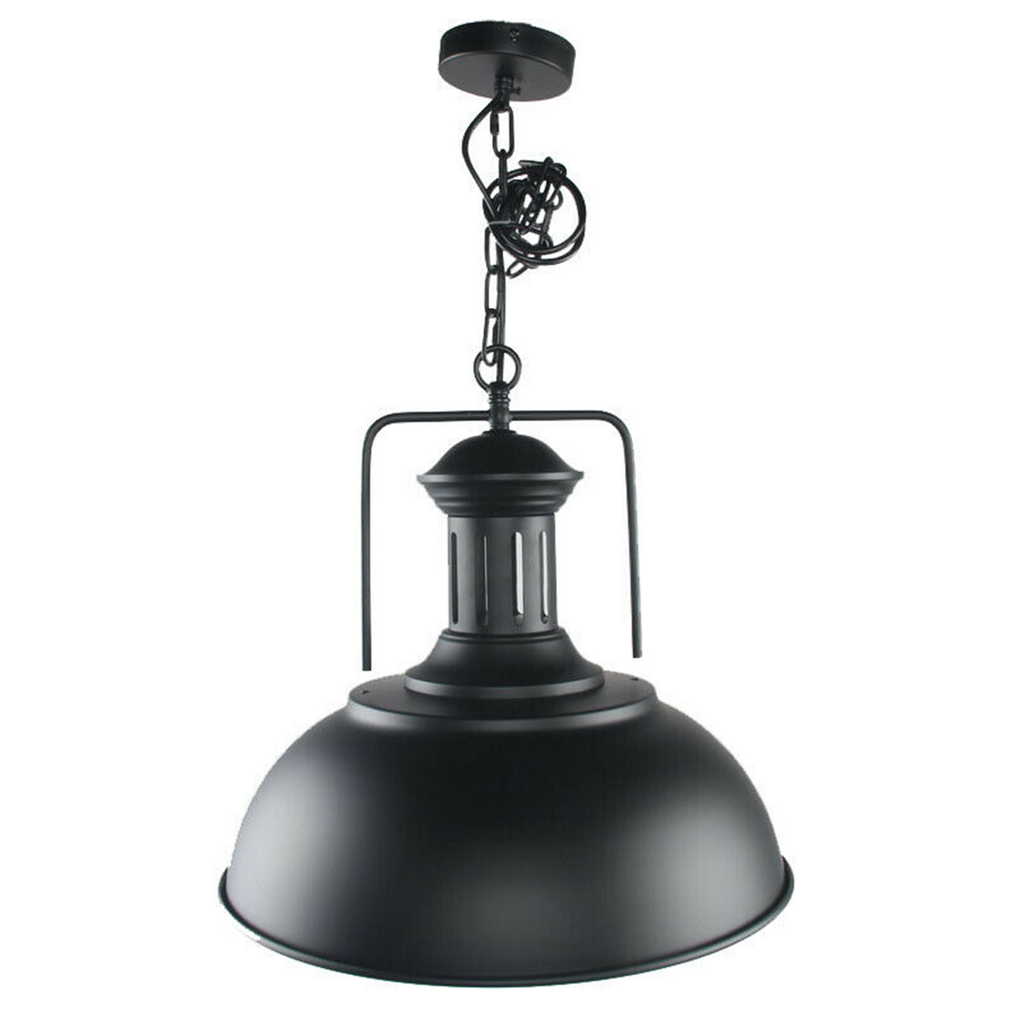 Industrial vintage Metal  Adjustable Hanging ceiling Black white inner Lampshades E27Uk holder~3804-17