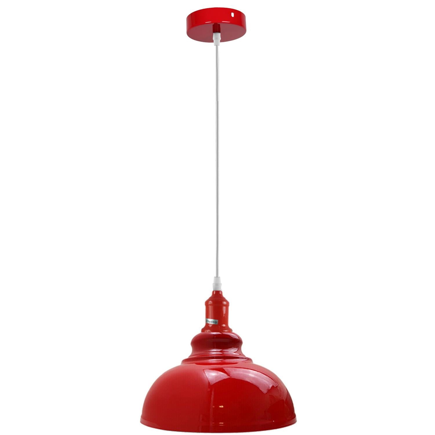 Modern Red Lighting Pendant Shade Metal Retro Bedroom Kitchen Modern Light Style Home~1435-13