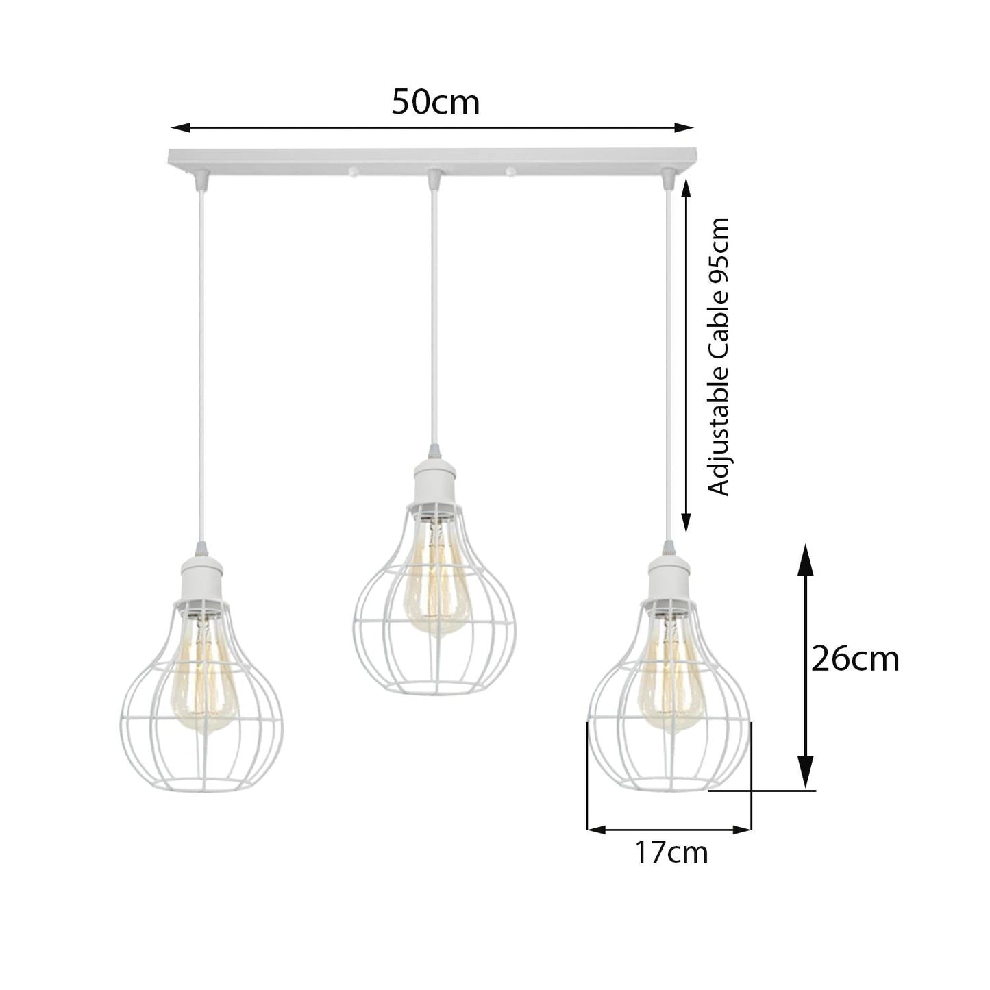 Modern Loft Vintage Industrial Retro Wire Cage Shade Pendant Light~3401-12