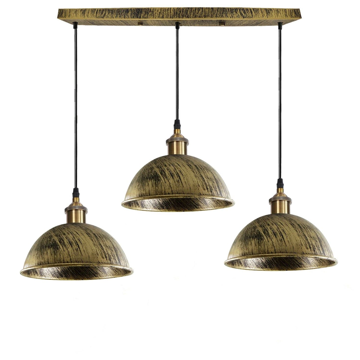 Vintage Industrial Retro 3Head Dome Ceiling Pendant Lamp Shade Light Kit~1248-49