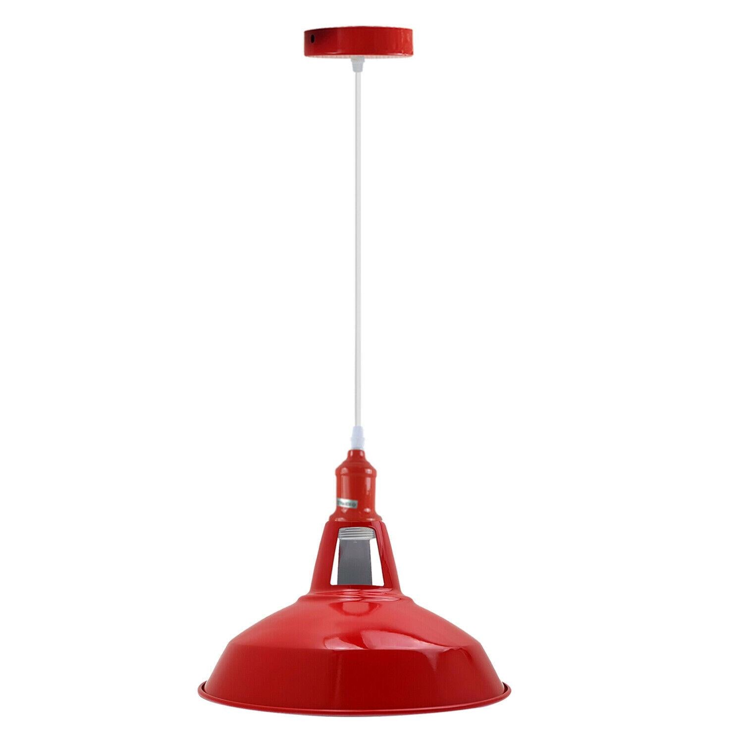 Modern Red Lighting Pendant Shade Metal Retro Bedroom Kitchen Modern Light Style Home~1435-10