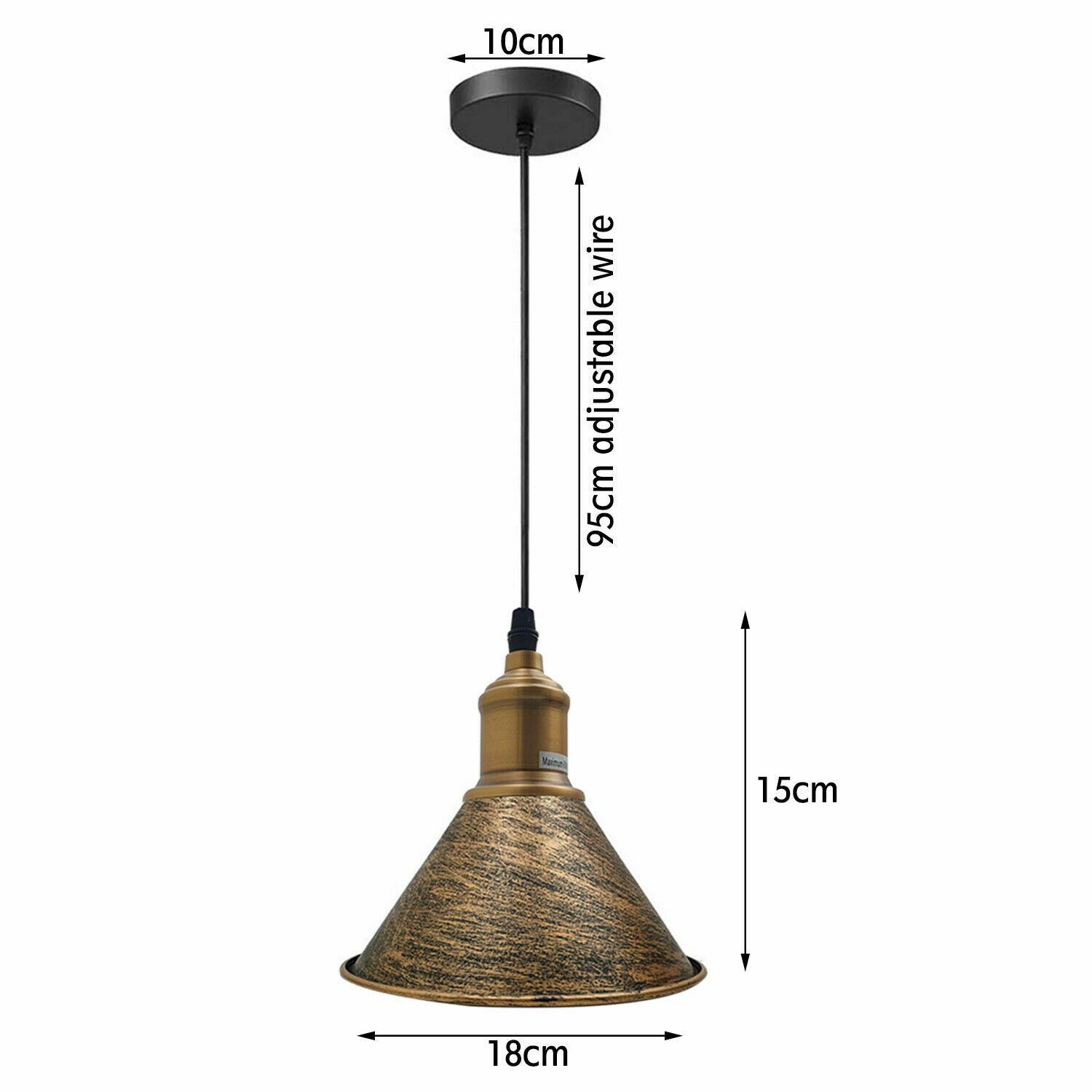 Modern Vintage Ceiling Pendant Light Cone Shade Shape Hanging Light For Hotels, Any Room, Dining Room~1363-9