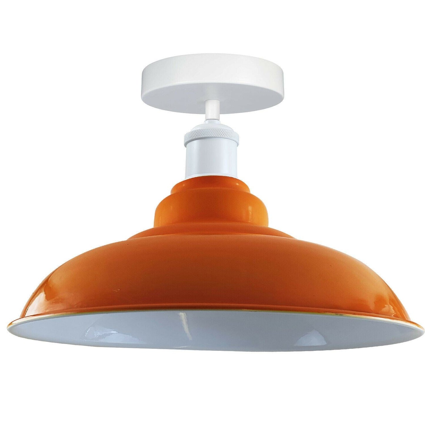 Modern Industrial Style Ceiling Light Fittings Metal Flush Mount Bowl Shape Shade Indoor Lighting, E27 Base~1192-3