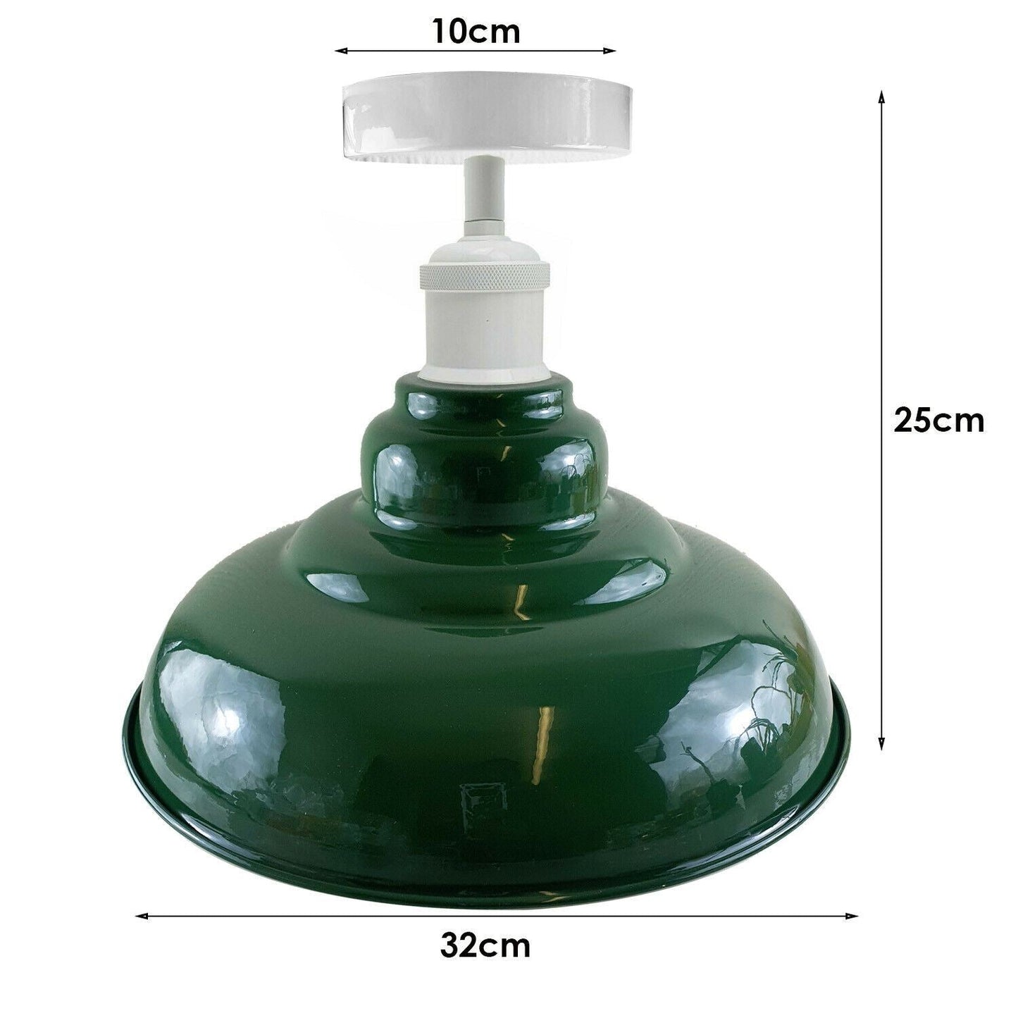 Modern Industrial Style Ceiling Light Fittings Metal Flush Mount Bowl Shape Shade Indoor Lighting, E27 Base~1192-35