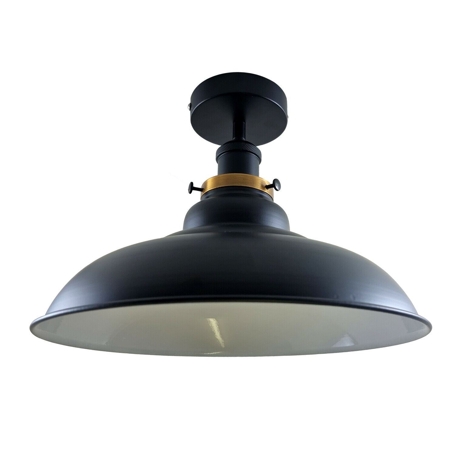 Modern Vintage Industrial Flush Mount Ceiling Light Metal Shape Shade Indoor Light Fitting For Bed room, Kitchen, Living room and Dining room~1238-29