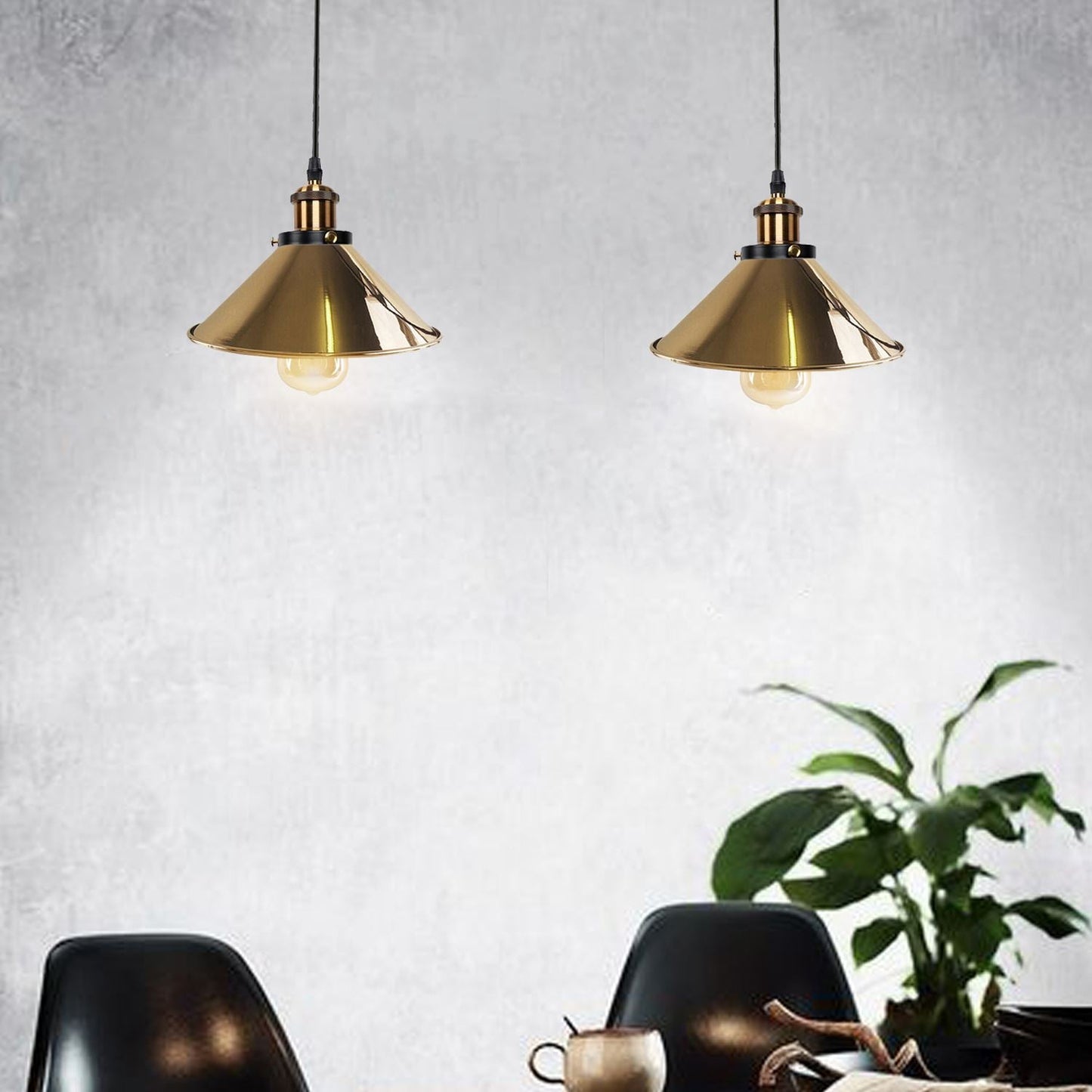 2-way Retro Industrial ceiling cable E27 Hanging lamp pendant light~3403-33