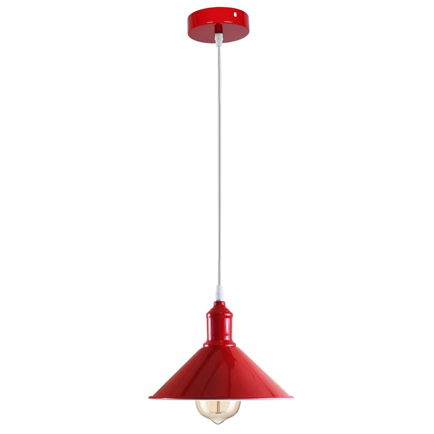 Modern Red Lighting Pendant Shade Metal Retro Bedroom Kitchen Modern Light Style Home~1435-7