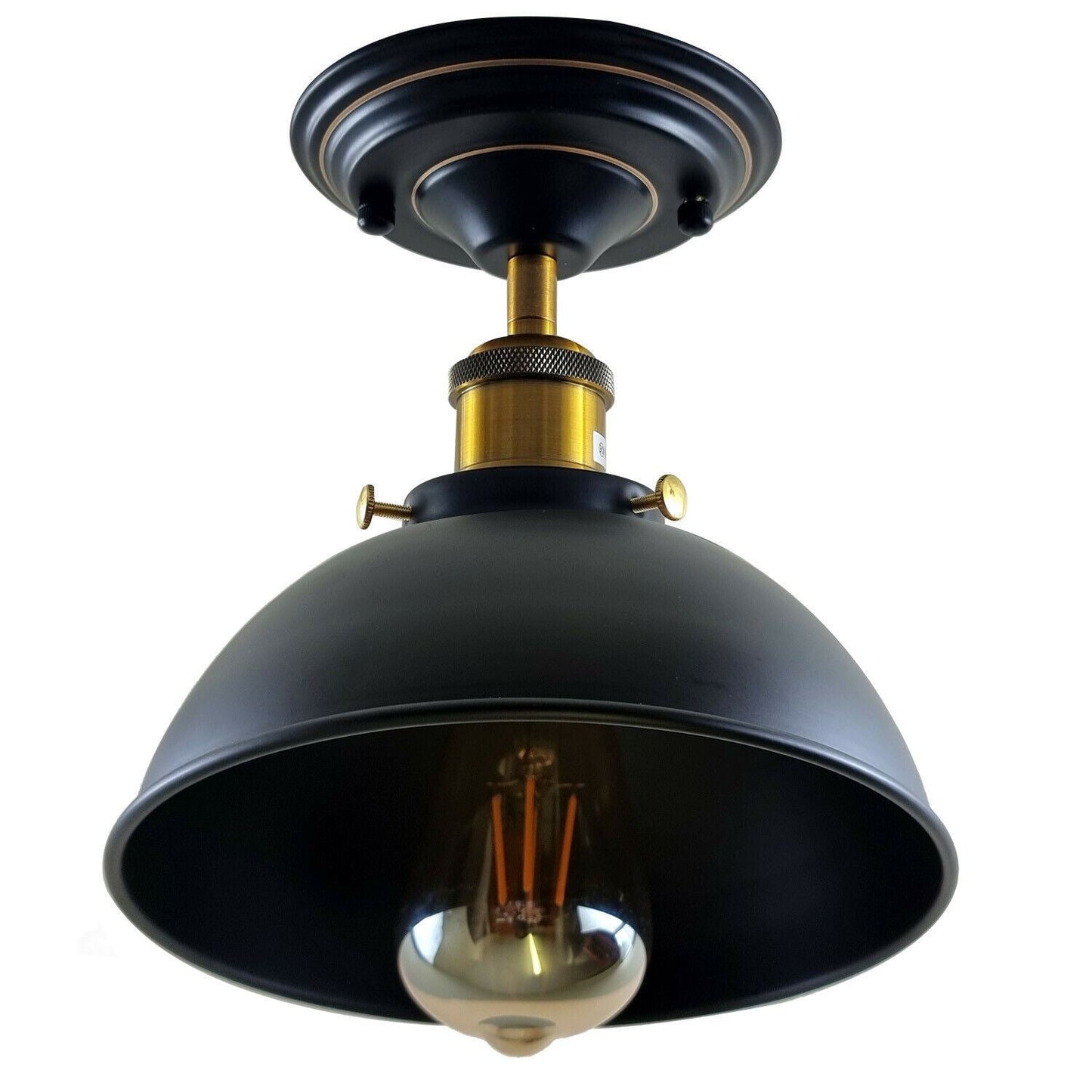 Vintage Pendant Ceiling Lights Industrial Flush Mount Dome Lamp Shade~1234-4