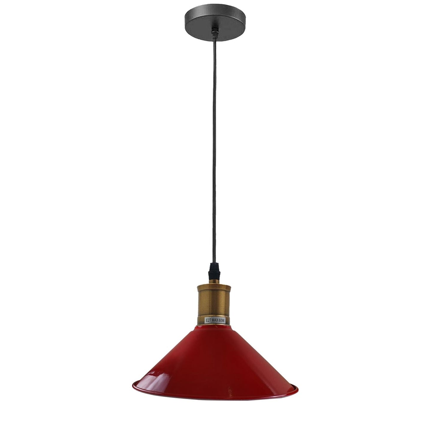 Vintage Industrial Ceiling Pendant Light Retro Loft Style Metal Shade Lamp~1420-12