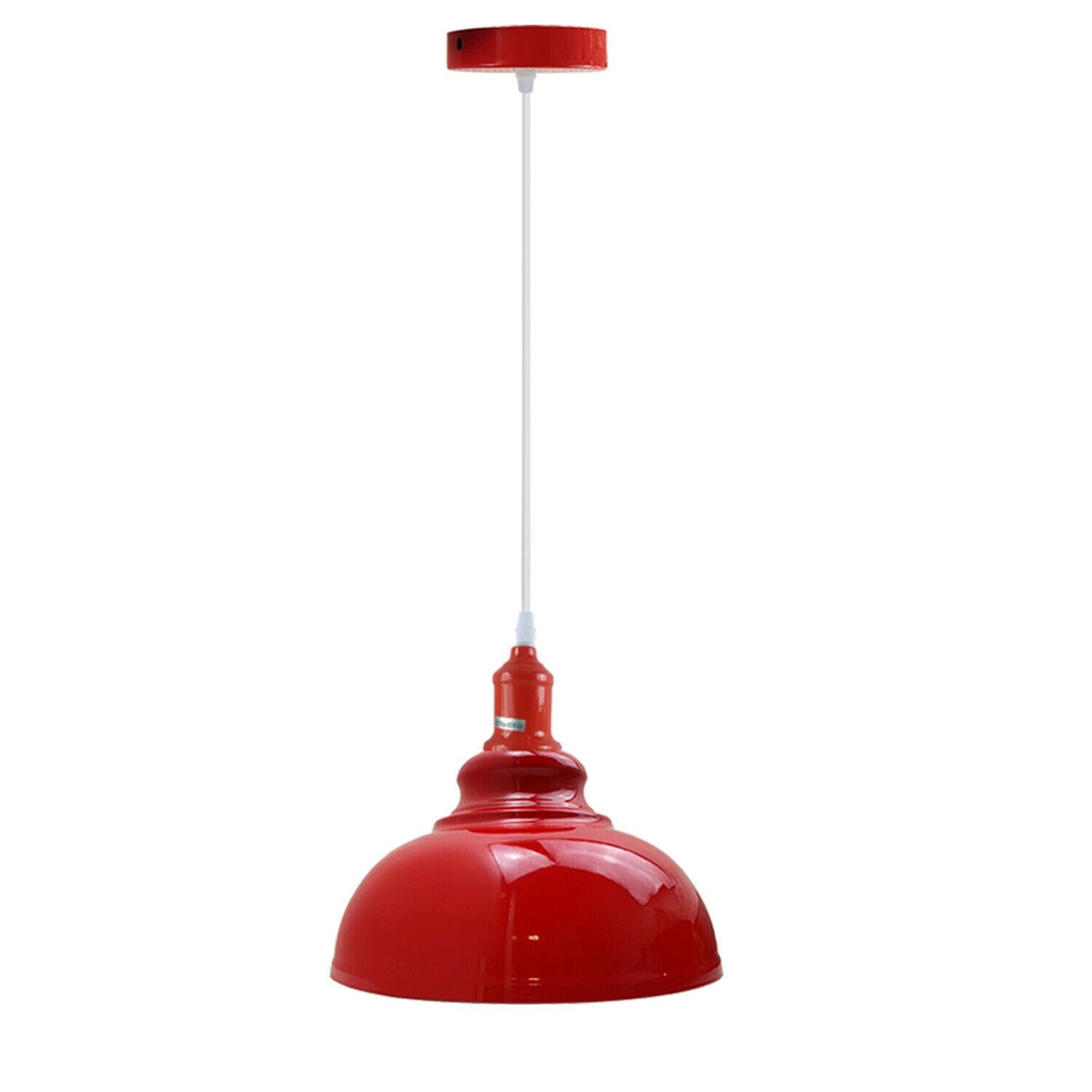 Modern Red Lighting Pendant Shade Metal Retro Bedroom Kitchen Modern Light Style Home~1435-48