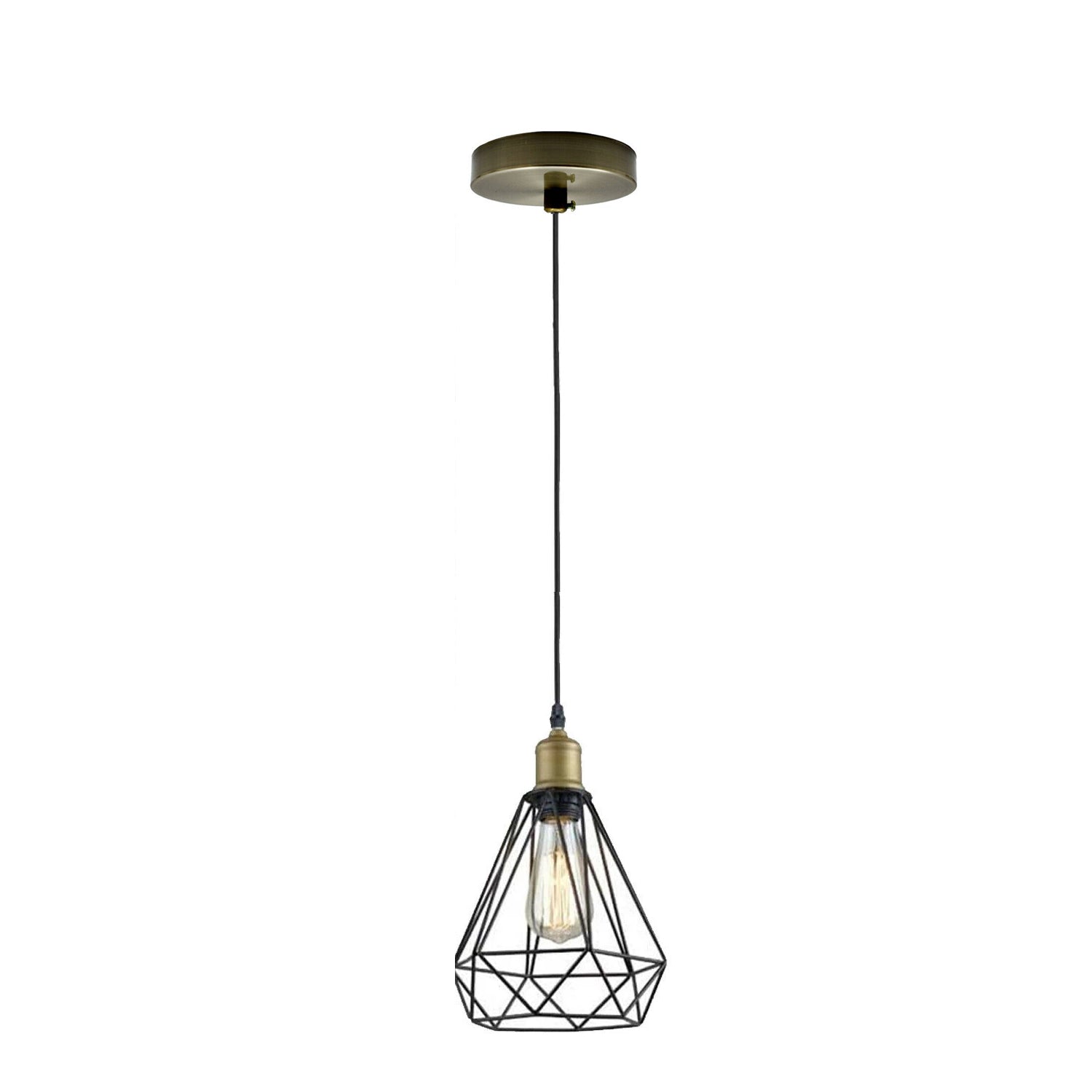 Vintage Industrial Retro Suspended 3 Head Ceiling Pendant Light Lampshade Light~2063-4