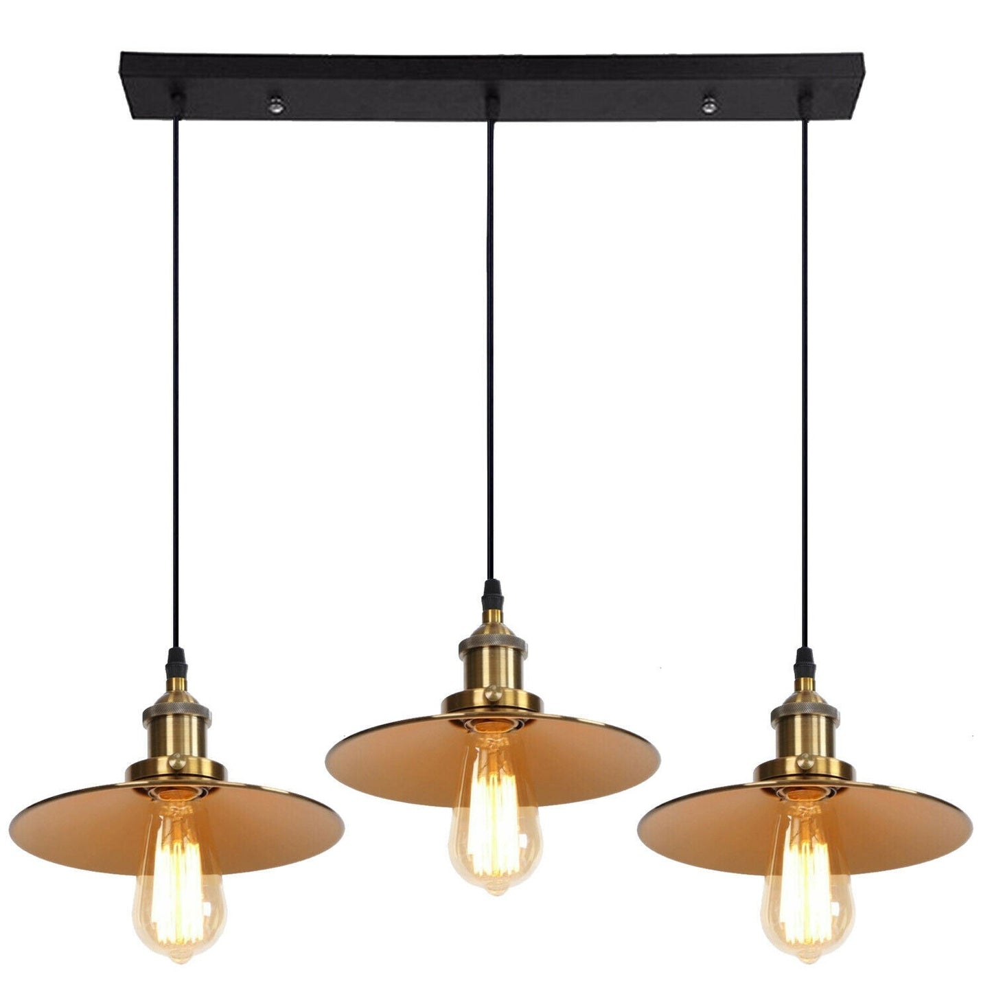 3 Way Modern Ceiling Pendant Cluster Light Fitting Industrial Pendant Lampshade~2139-0