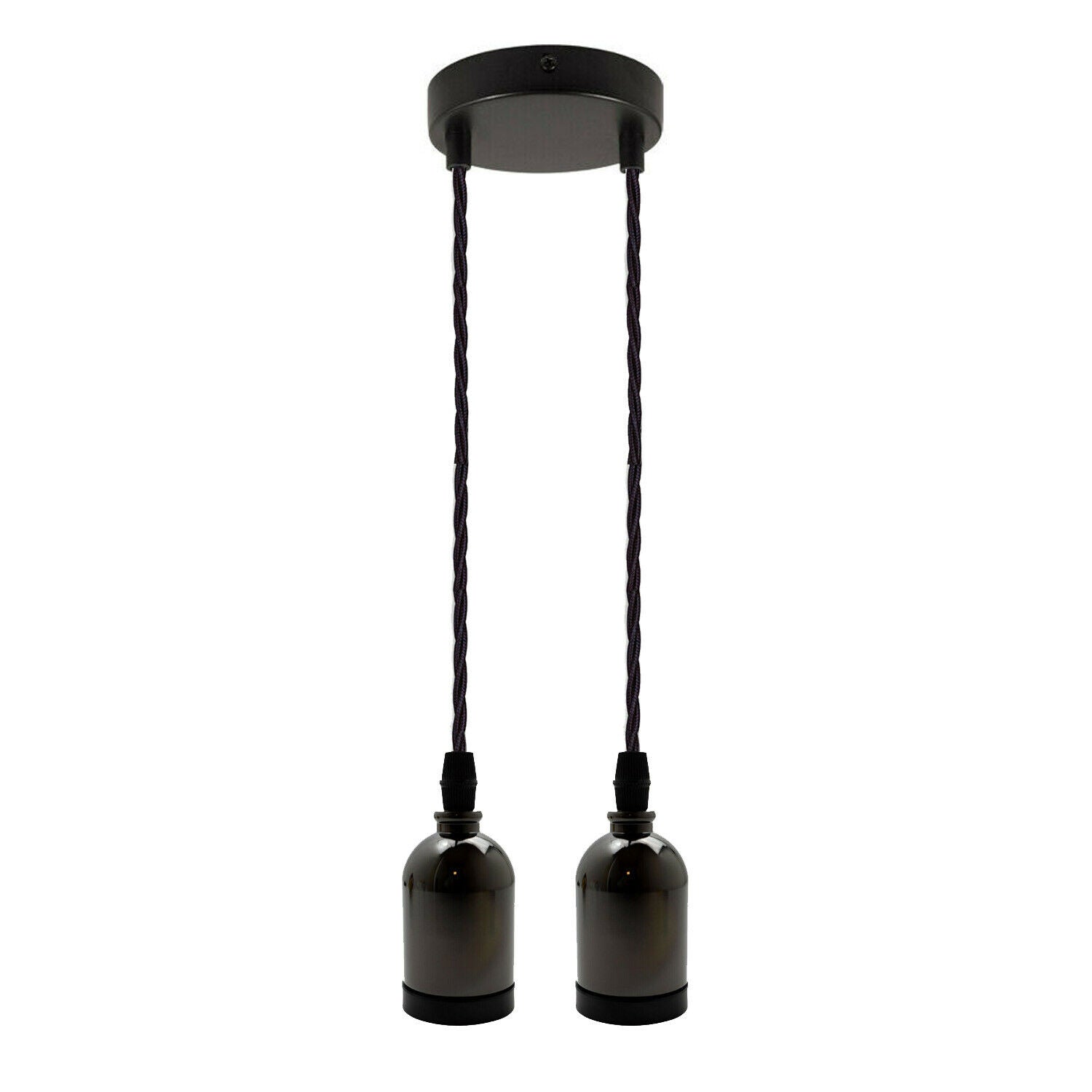 Black Multi Outlet E27 Metal Vintage Hanging Ceiling Pendant Lights~2058-3