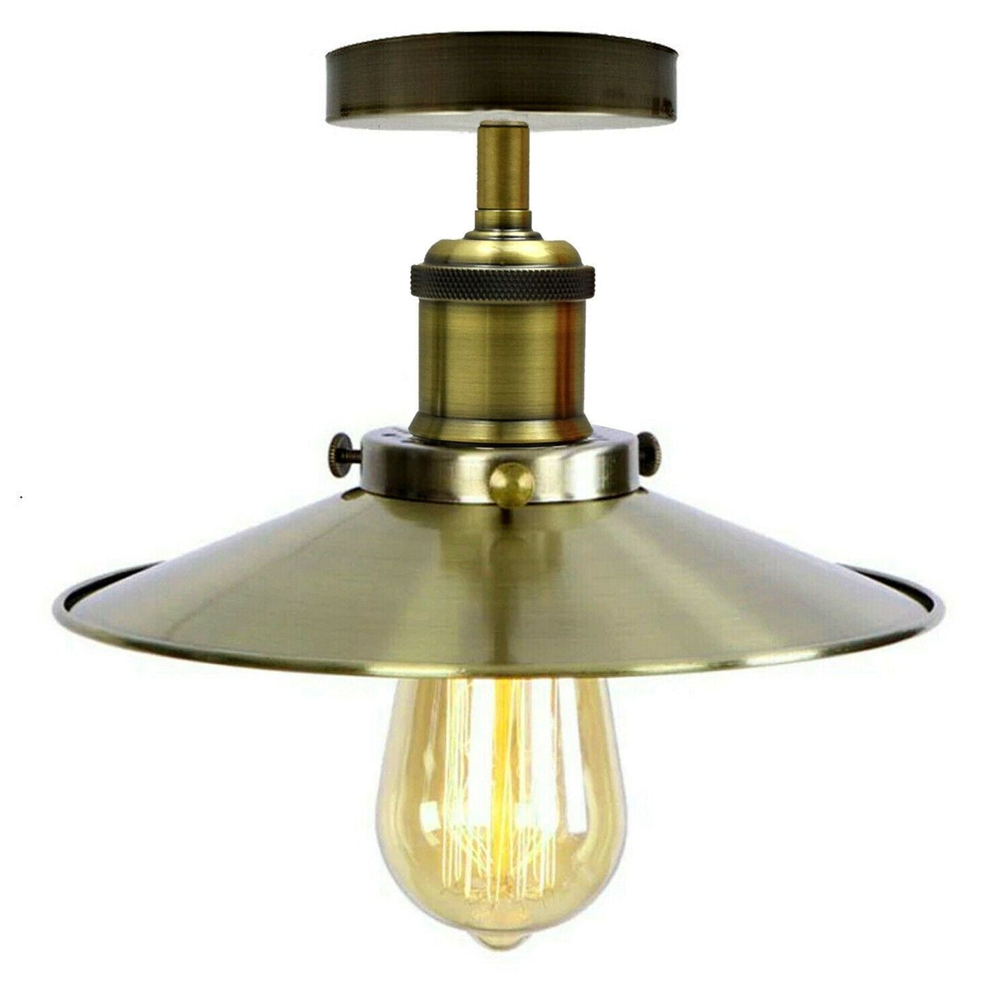 Modern Vintage Industrial Flush Mount Metal Ceiling Light Pendant Light Shade~2202-2