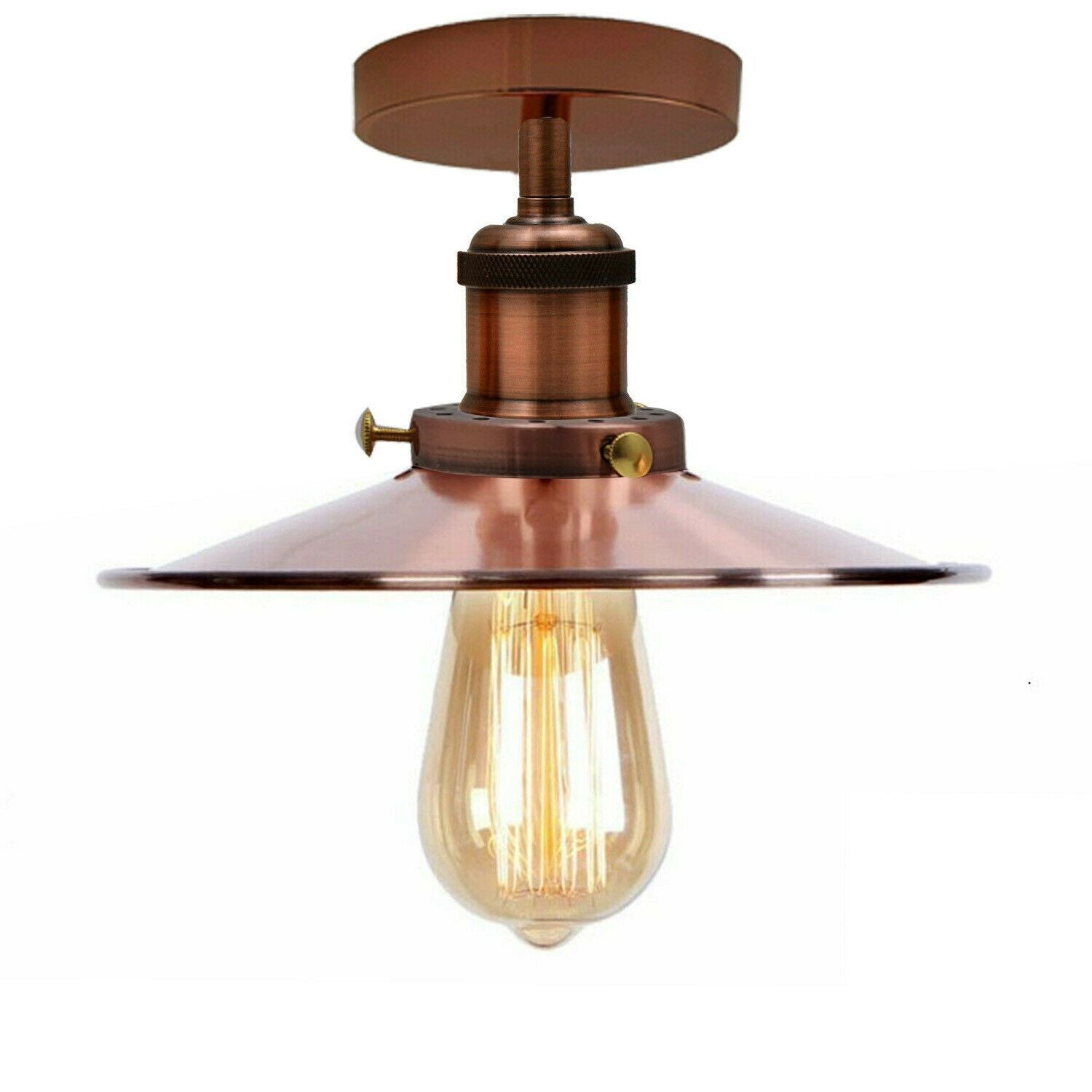 Modern Vintage Industrial Flush Mount Metal Ceiling Light Pendant Light Shade~2202-6