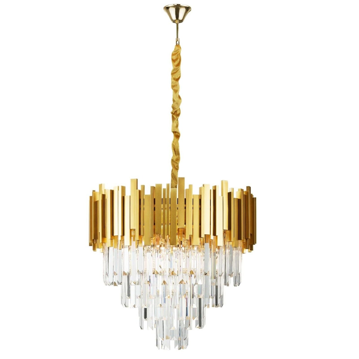 Modern Large Crystal Ceiling Light Gold Pendant Chandelier Lamp for Living Room ~4117-2