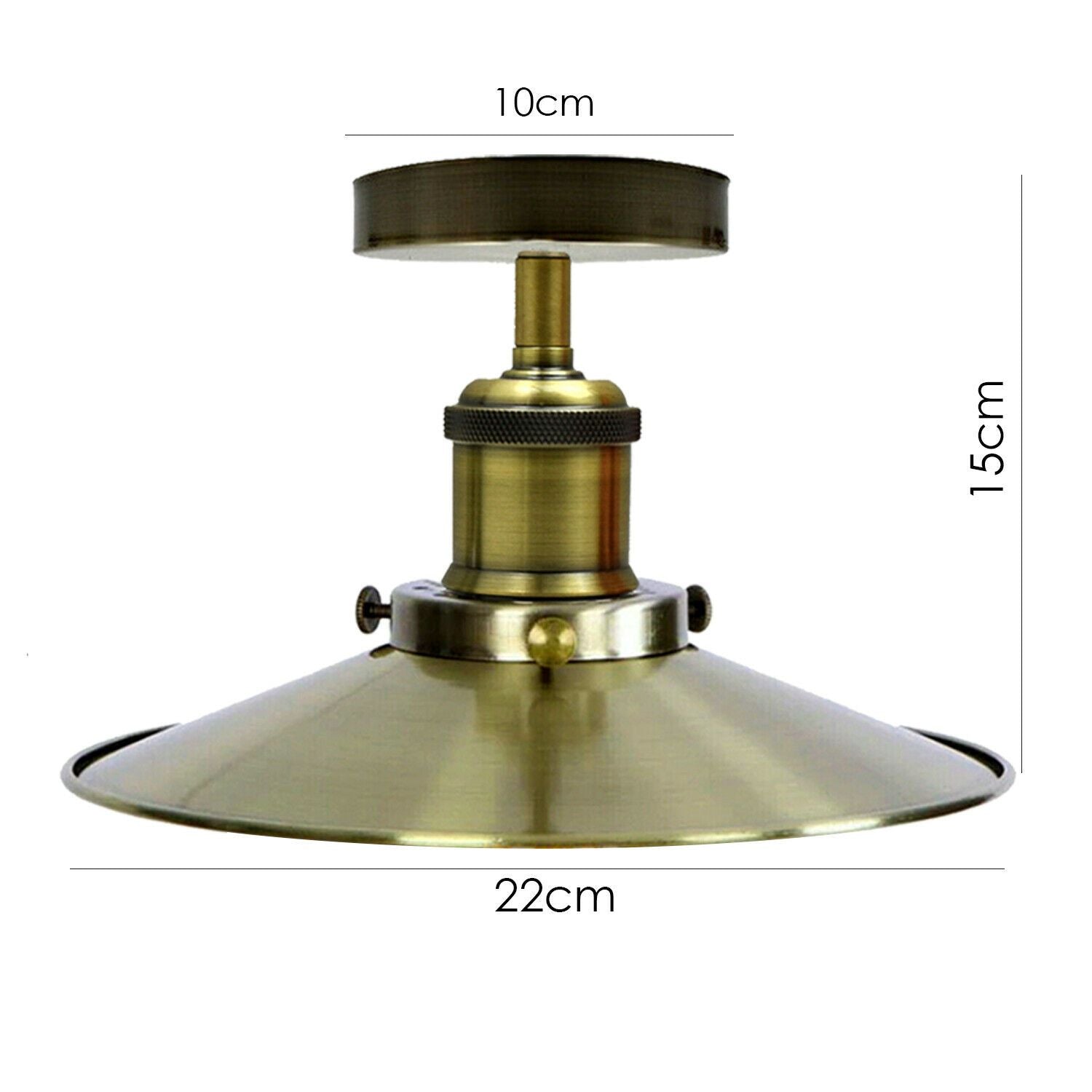 Modern Vintage Industrial Flush Mount Metal Ceiling Light Pendant Light Shade~2202-17