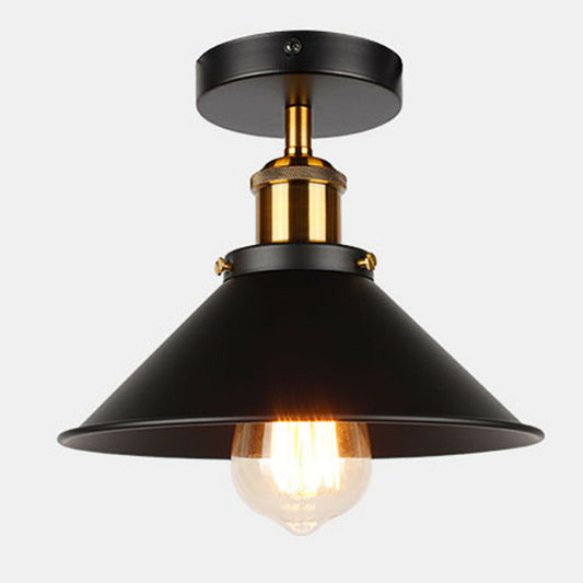 Modern Industrial Vintage Style Ceiling Light Fittings Metal Flush Mount Shade~2144-0