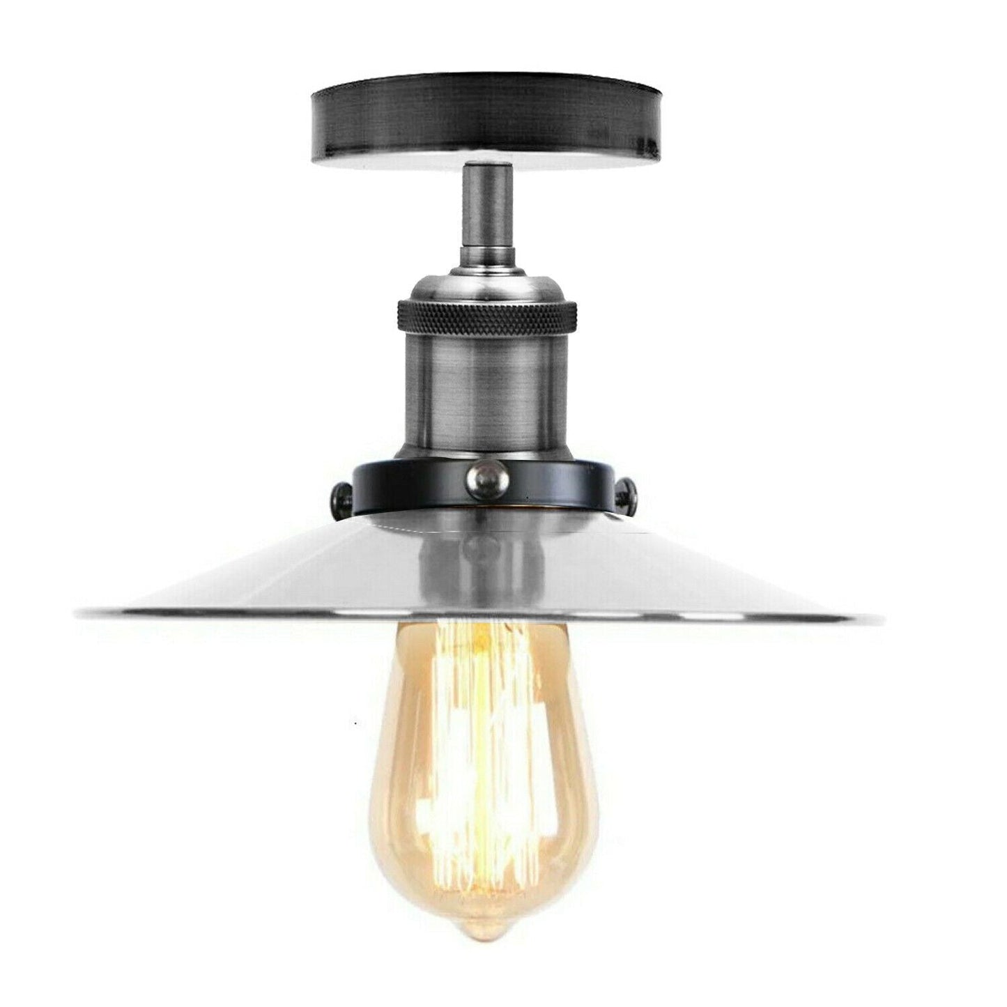 Modern Vintage Industrial Flush Mount Metal Ceiling Light Pendant Light Shade~2202-4