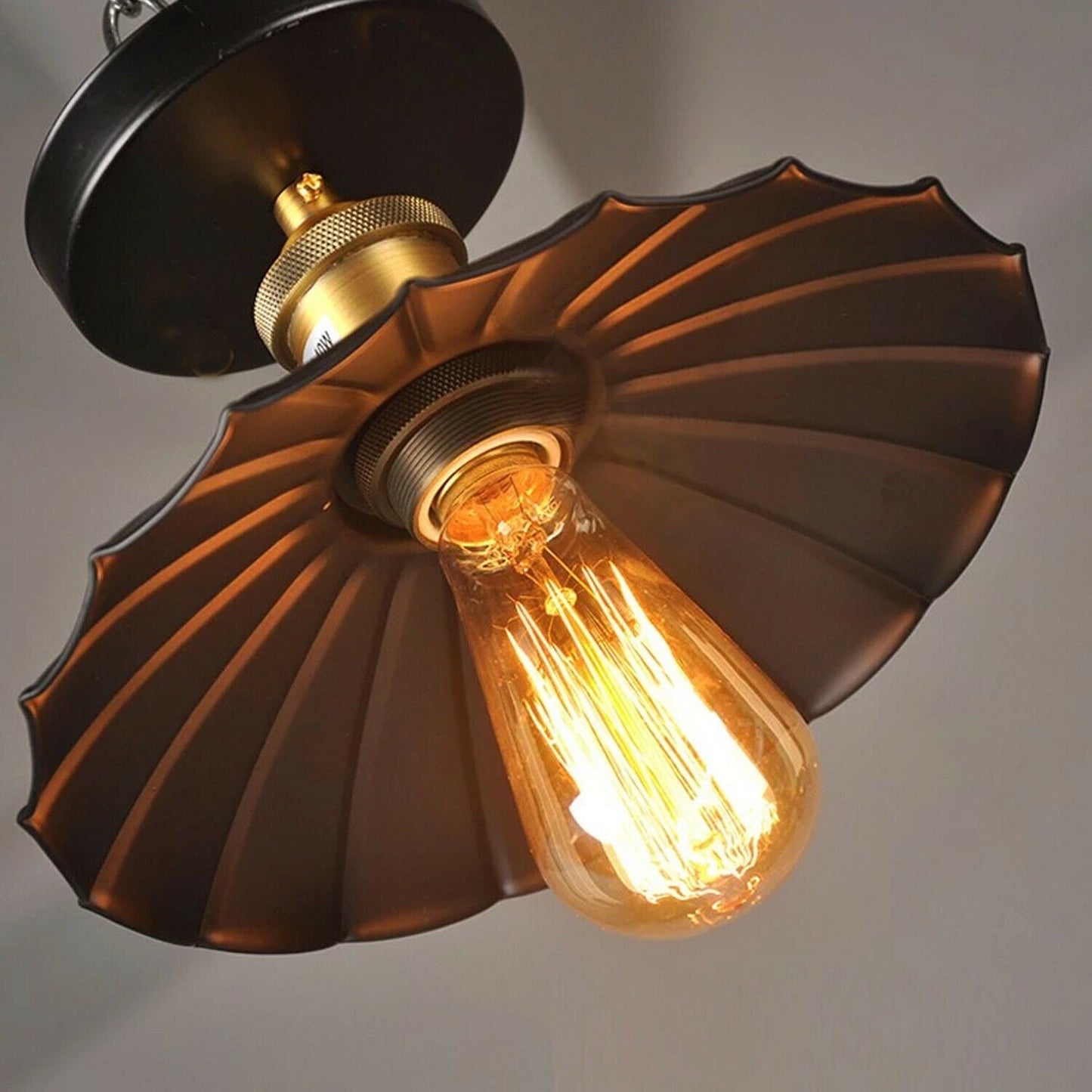 Vintage Retro Industrial Flush Mount Farmhouse Ceiling Light Shade chandelier UK~2225-10