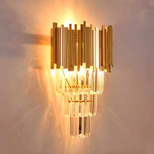 Modern Large Crystal Ceiling Light Gold Pendant Chandelier Lamp for Living Room ~4117-16