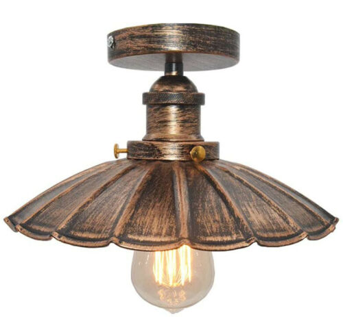 Vintage Retro Industrial Flush Mount Farmhouse Ceiling Light Shade chandelier UK~2225-6