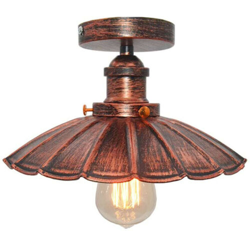 Vintage Retro Industrial Flush Mount Farmhouse Ceiling Light Shade chandelier UK~2225-2