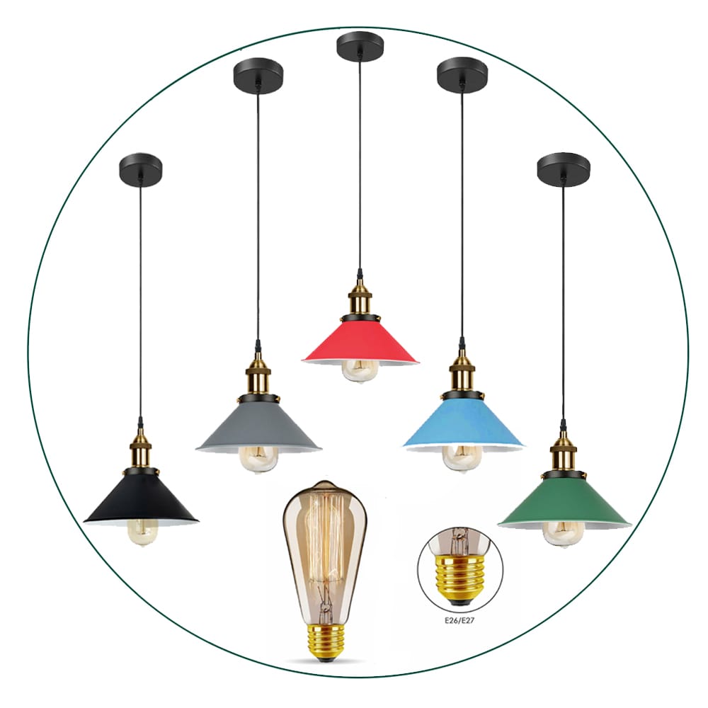 Vintage E27 Ceiling Pendant Light Lampshade Industrial Pendant Lamp Bulb Holder~2062-14