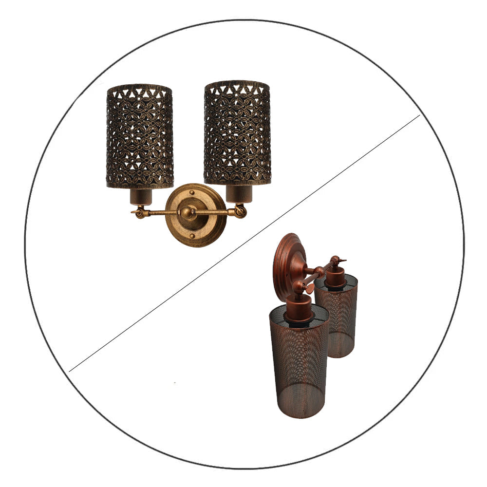 Modern Retro Brushed Copper Vintage Industrial Wall Mounted Lights Rustic Wall Sconce Lamps Fixture~2280-2